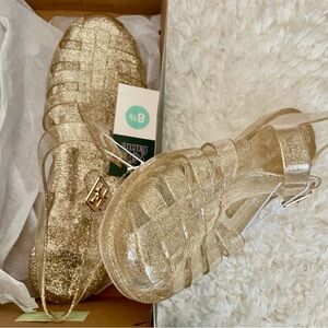 Women's Poppy Ankle Strap Sandals -‎ Wild Fable Light Gold 8.5